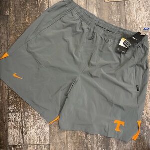Nike Men's Athletic Shorts Tennessee Gray and Orange